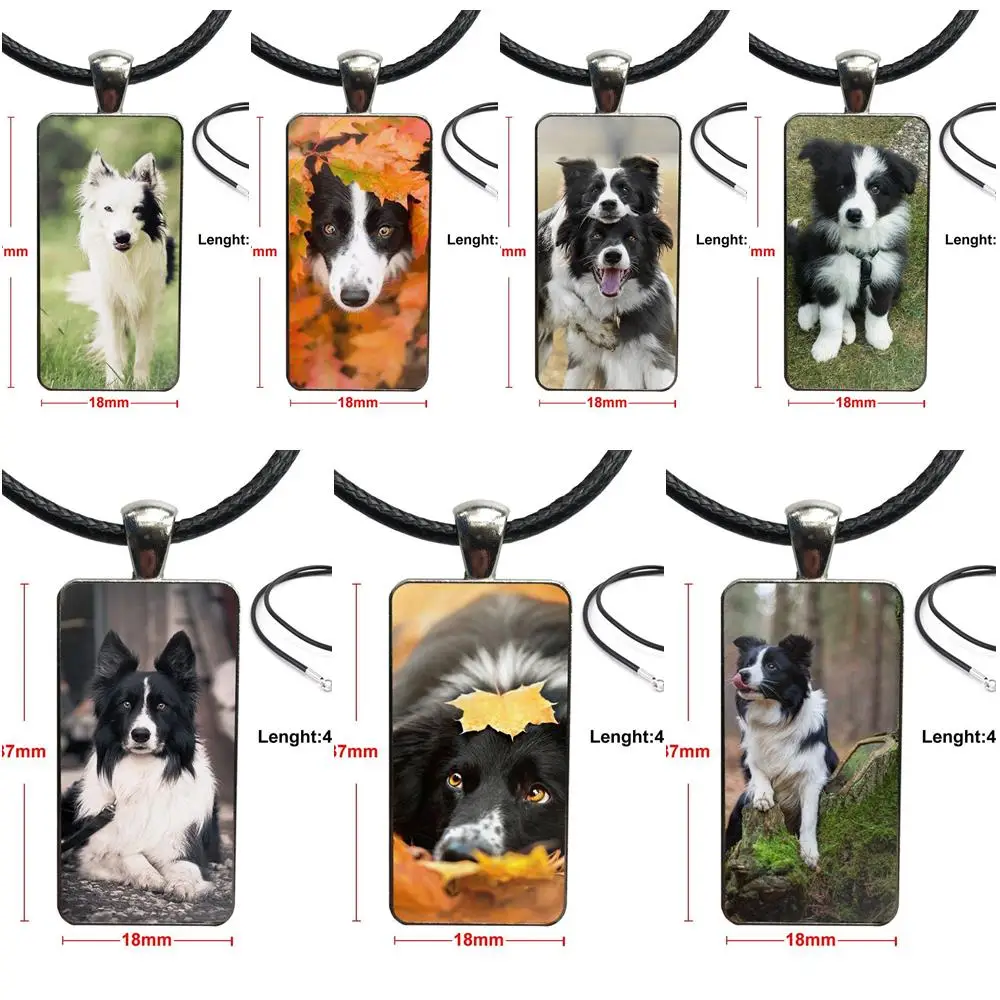 Border Collie Dog Breed для рождественского подарка Модные Винтажные стеклянные подвески