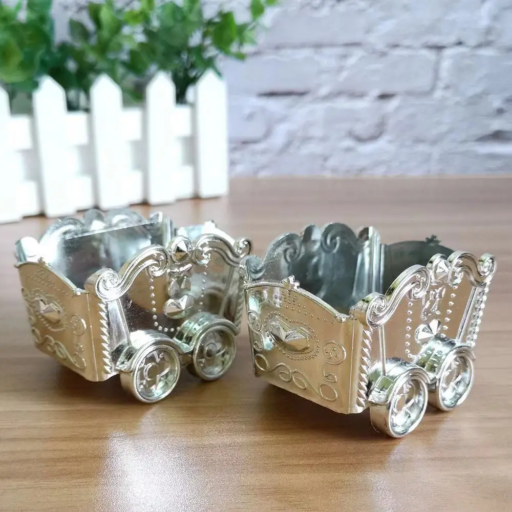Креативная мини-вагонетка с гальваническим покрытием Золотая и серебряная