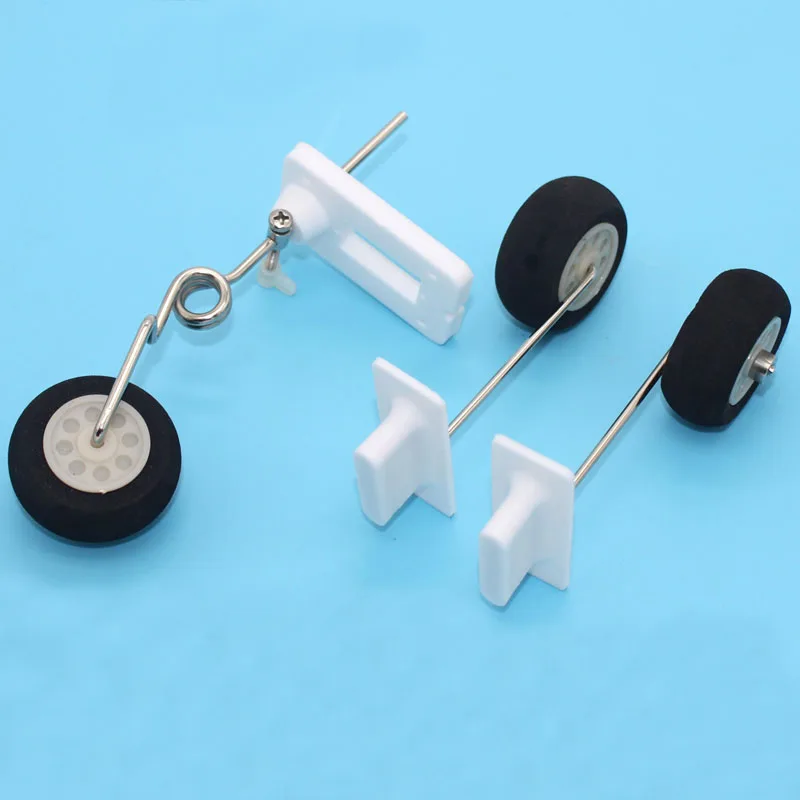 

1Set Three-point DIY Landing Gear Front Wheel with Steering 3D Printing Bottom Seat Dia 40mm Sponge Wheels for EPO Su-27 Model