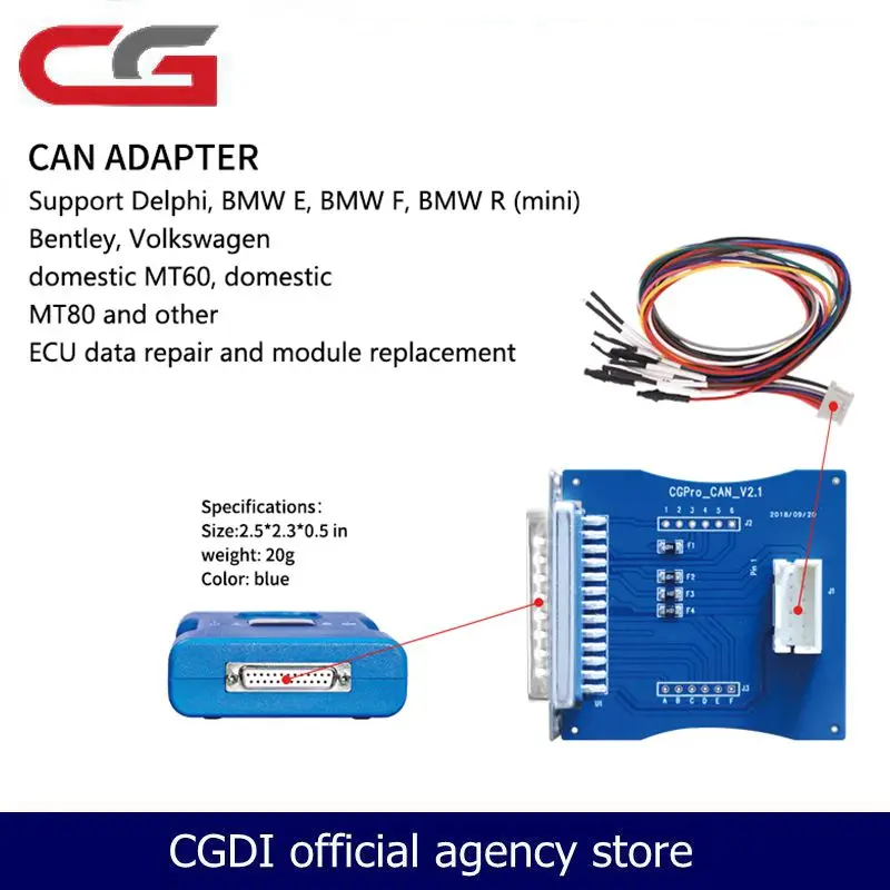 CGPRO CAN V2.1 адаптер работает CG Pro 9S12 программатор ключей для ремонта компьютера