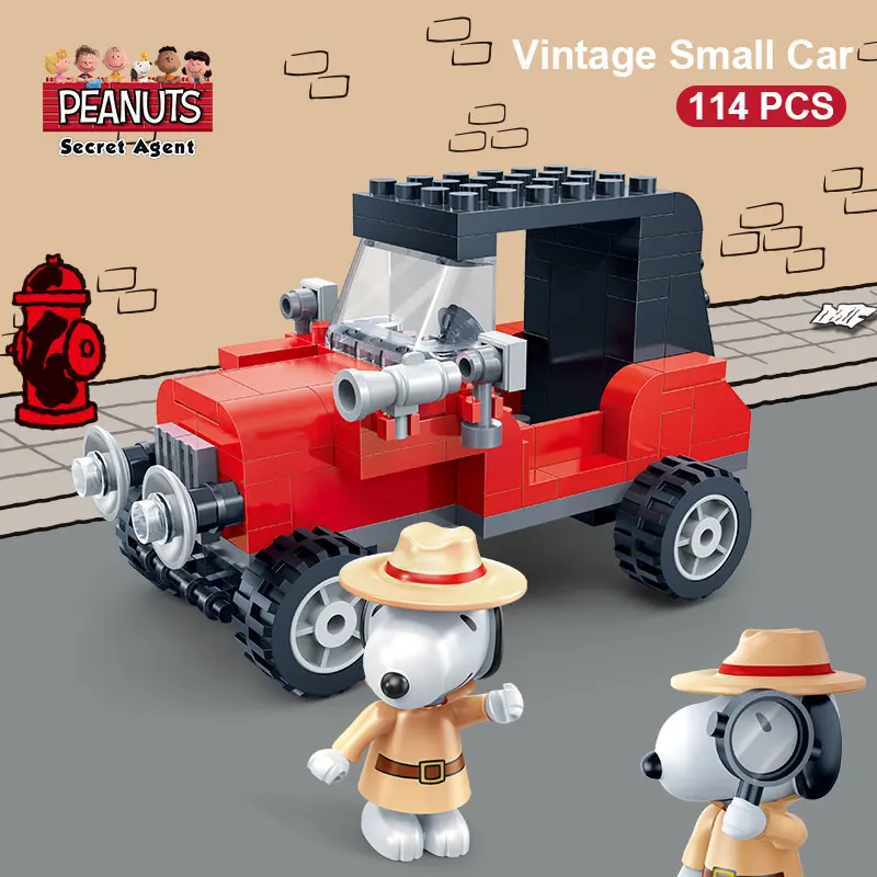BanBao горячий IP Snoopy арахис дом техника город Playmobil Juguetes пластиковые строительные