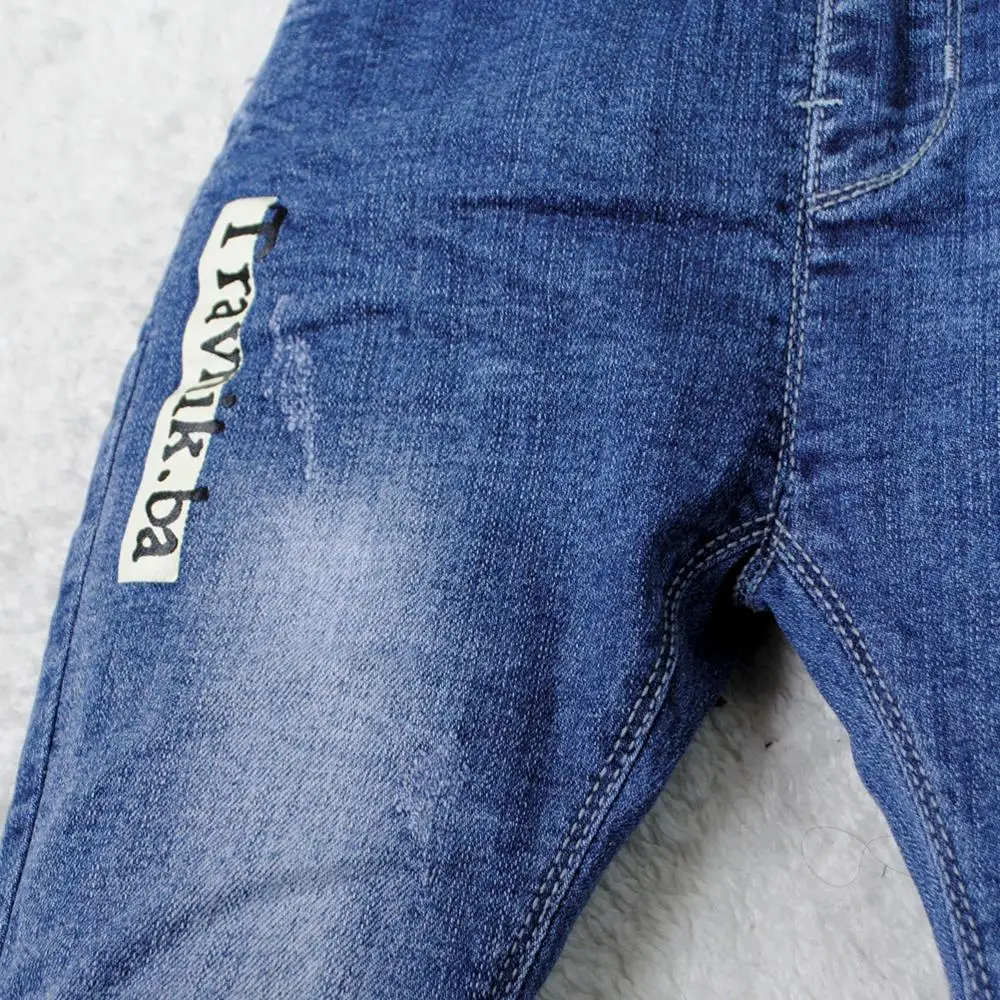 4115 г. Детские джинсы синие мягкие джинсовые штаны весенне-Осенняя детская одежда