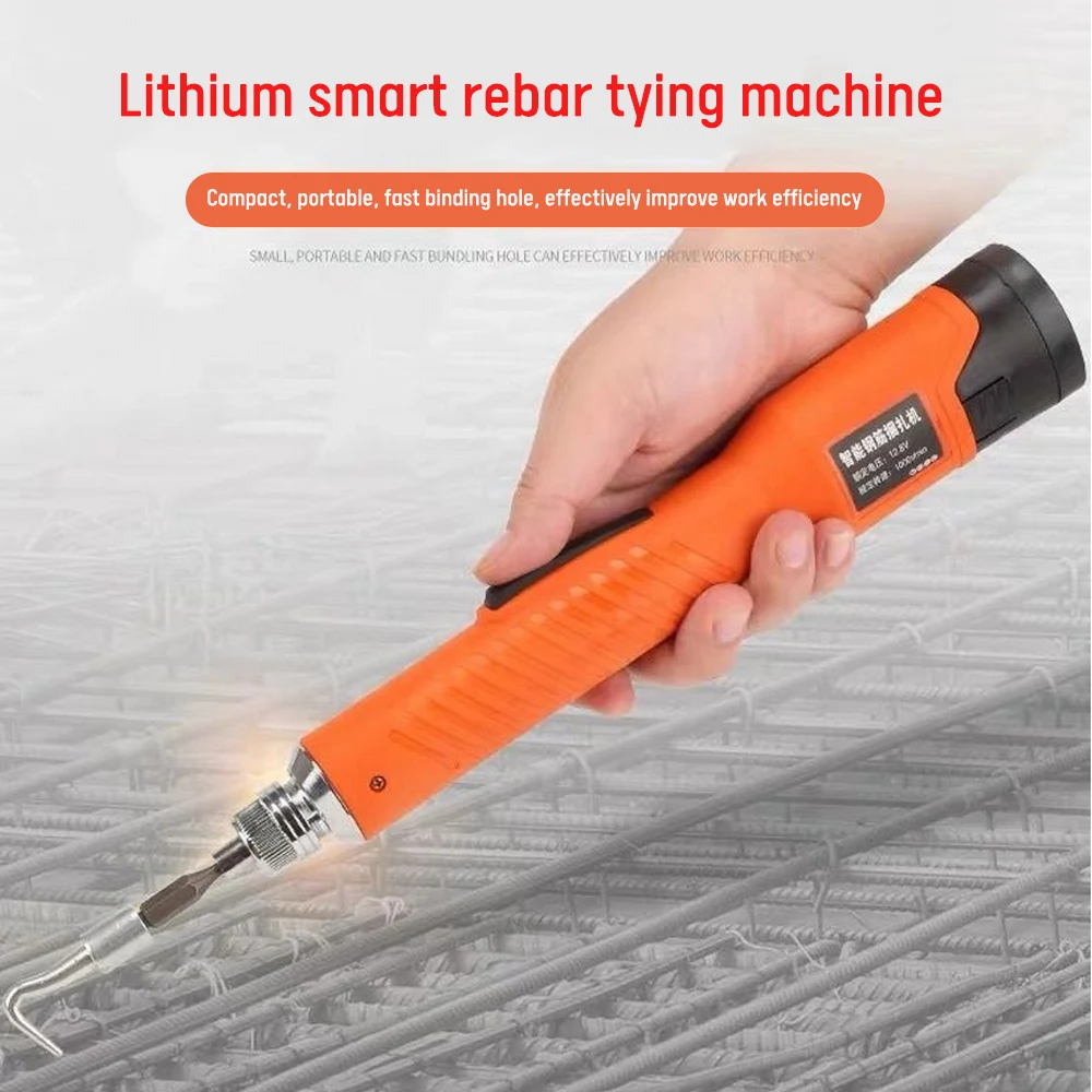 

Automatic Rebar Tying Binding Machine Handheld Steel Rebar Tying Bender Tool Wire Knoting 2 Battery 1Rechargeable Bar Steel Tool