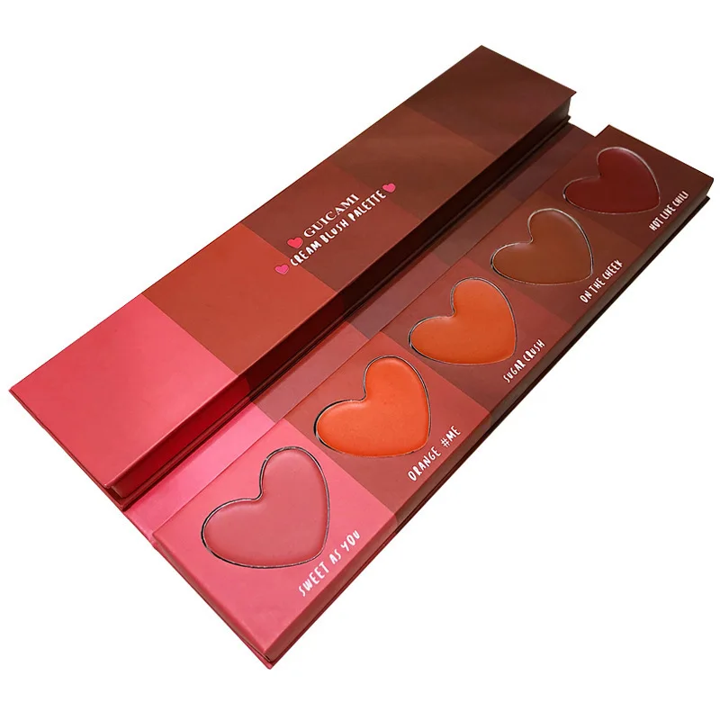 5 цветов румяна персиковая палитра Румяна для лица минеральные пигментные