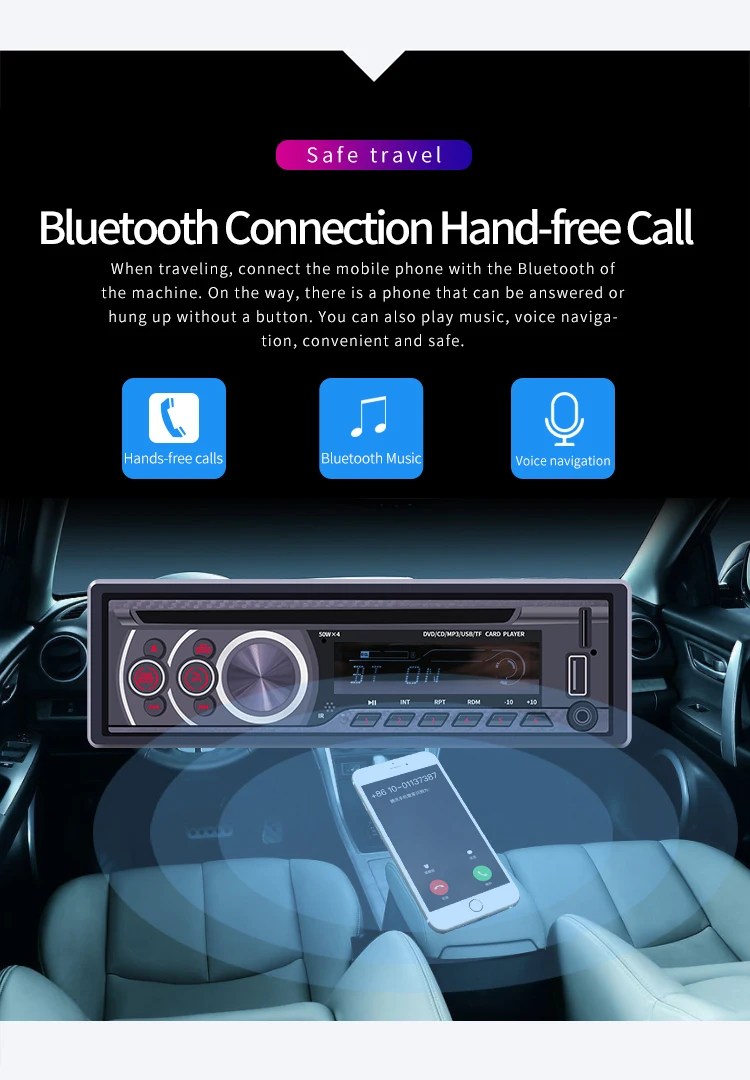 ALLOYSEED 8169A 1 Din Bluetooth автомобильный стерео MP3-плеер 1din Авторадио CD VCD DVD AUX USB FM радио Авто Аудио Автомобильный плеер головное устройство