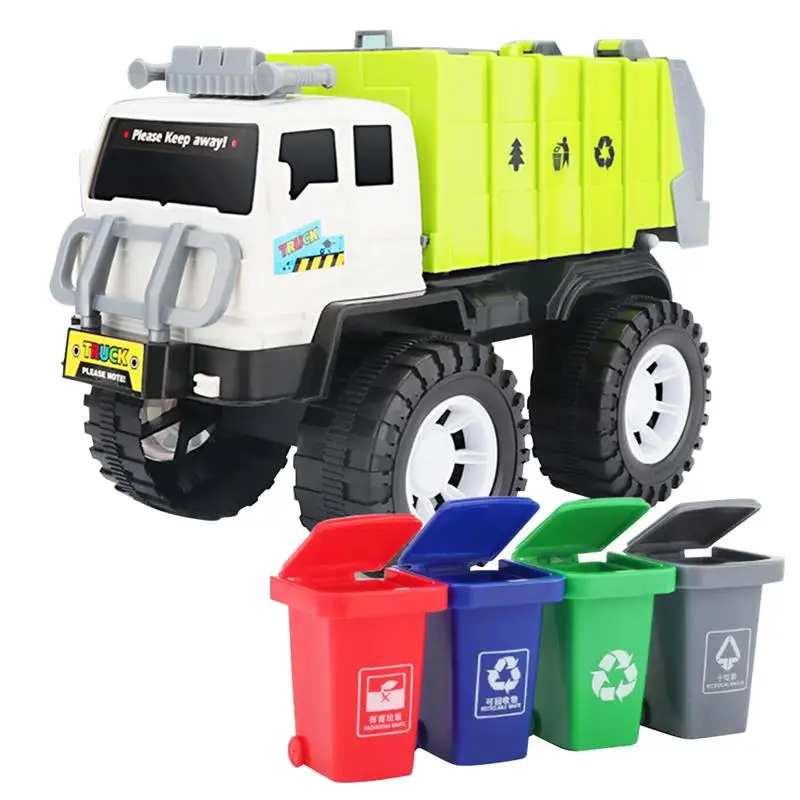 Garbage Sorting Taxi Car Model With 4 Tanks Sanitation Truck Toy Children'S Educational Gift | Игрушки и хобби