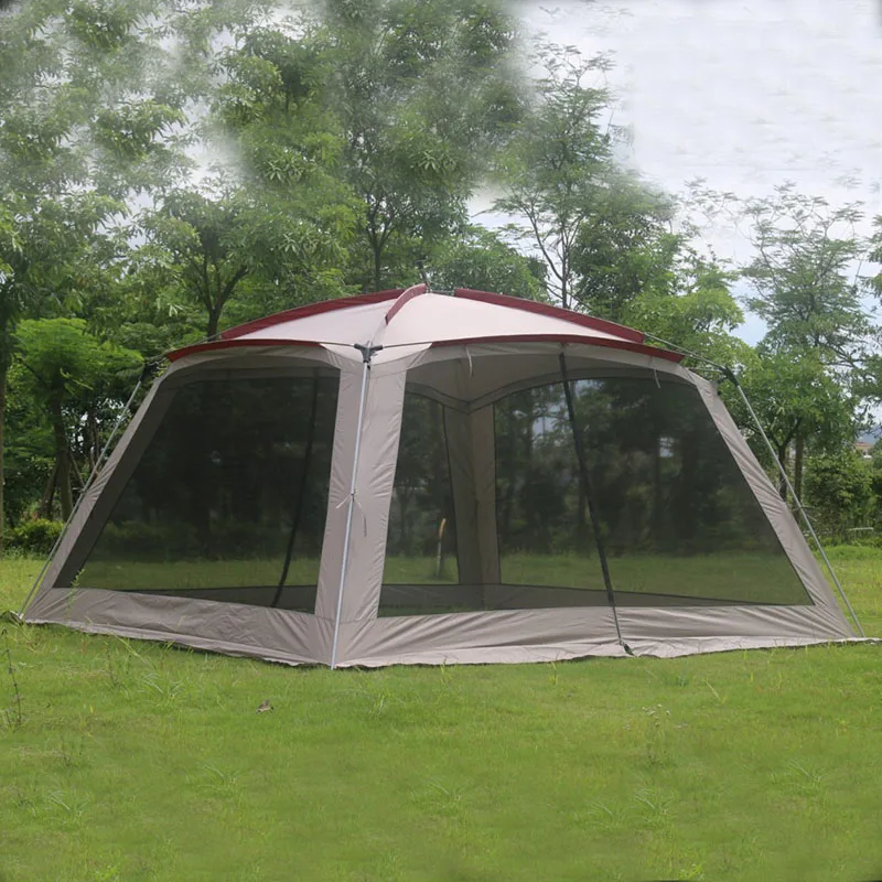

Палатка для кемпинга, большая, однослойная, 365*365*210 см, на 5-8 человек