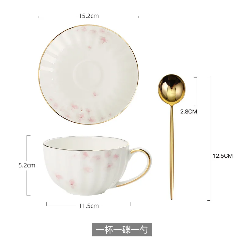 Чернила Европейский костяной фарфор Кофе чашка с блюдцем набор бытовой простой