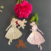 hat woman and pony accessories metal cutting mold scrapbook diy photo album card template paper technology
