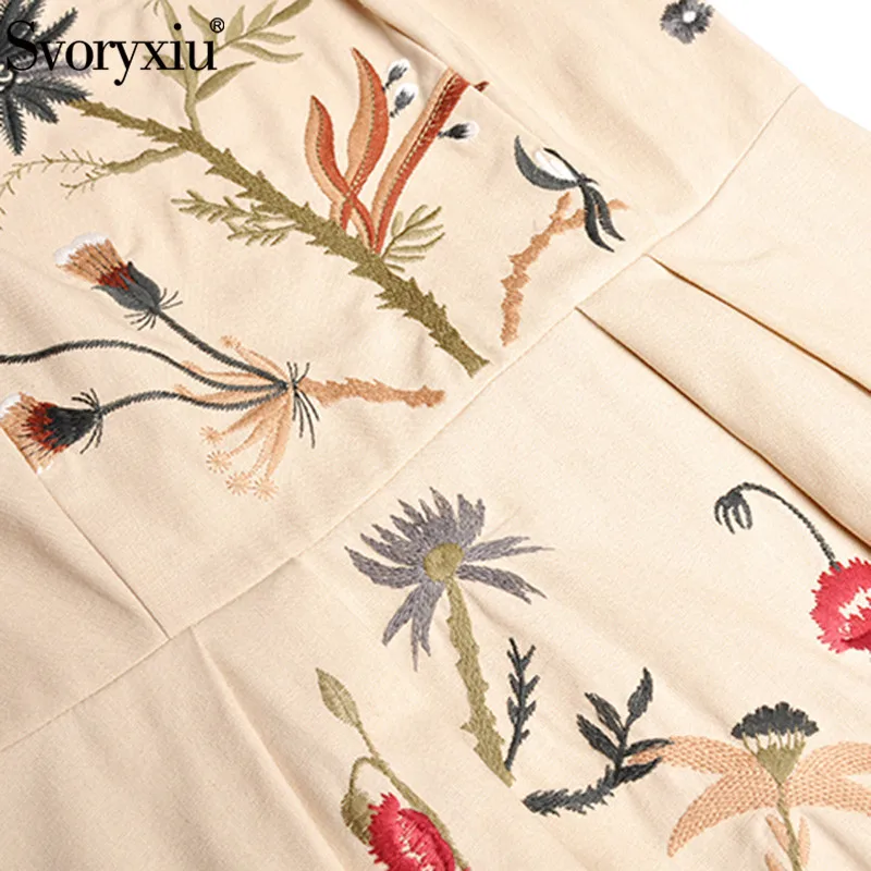 Женское платье с вышивкой Svoryxiu разноцветное винтажное вечернее средней длины из