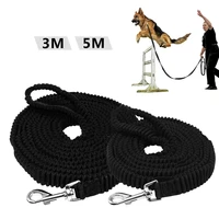nylon dog tracking lead elastic pet long leash non slip strap bungee leashes with handle for large dogs training walking 3m 5m
