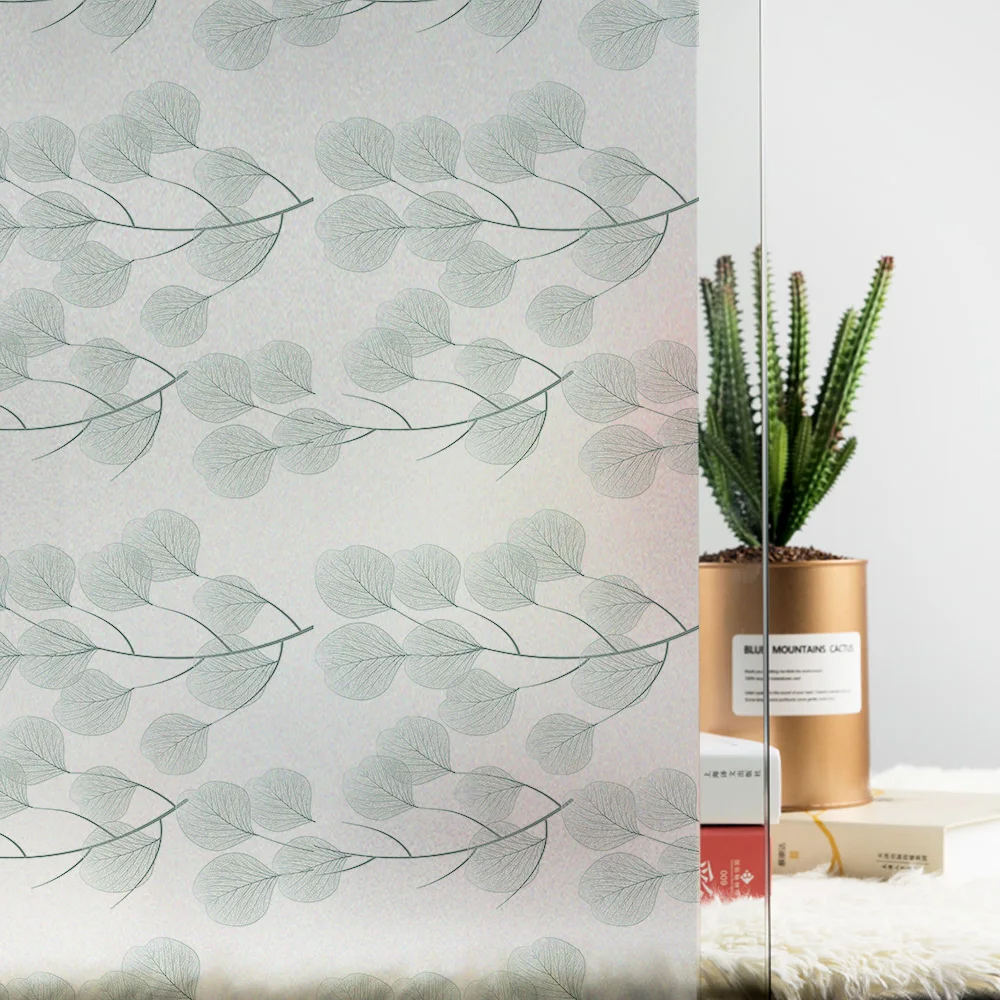 2 м Navia Стильная стеклянная наклейка листья дерево витражная виниловая без клея