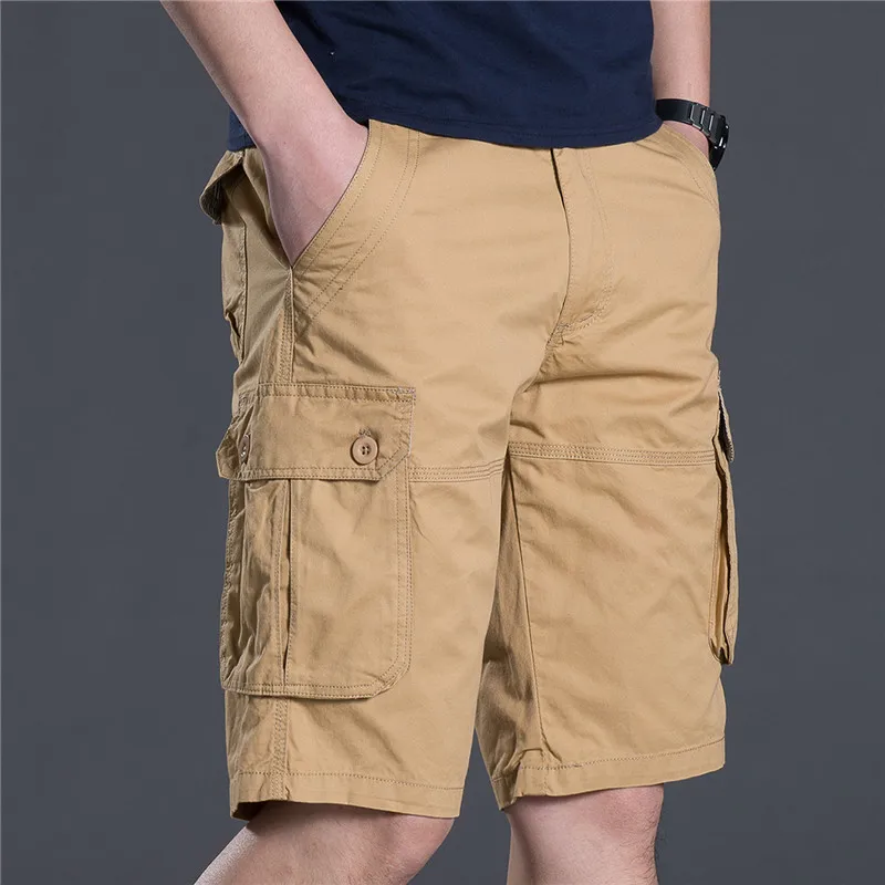 

Nice New Summer Men's Casual Shorts Men Brand Cotton Cargo Shorts Male Big Size Loose Work Overalls Short Pants Man