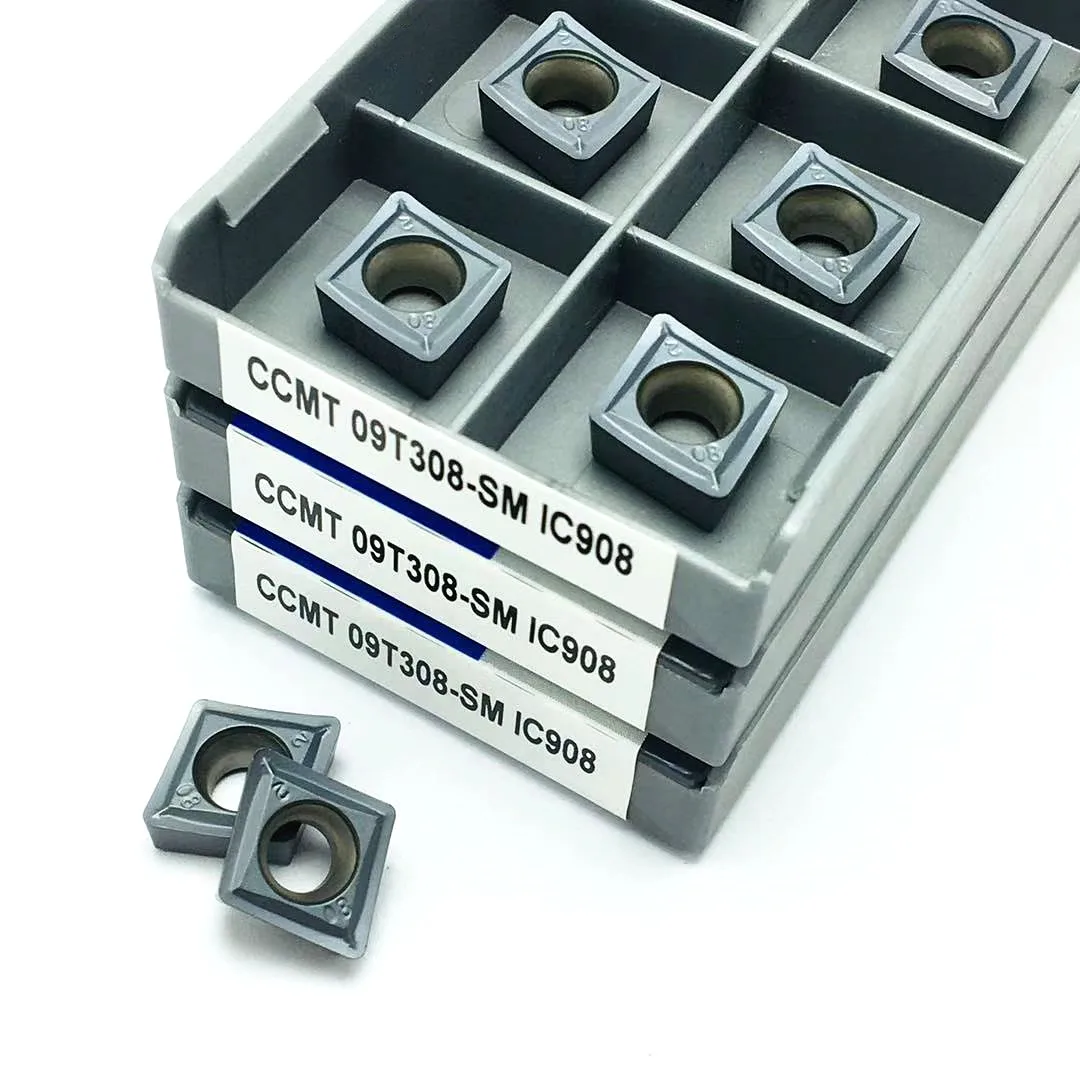 Вставка из цементированного карбида CCMT09T304 SM IC907 CCMT09T308 IC908 внутренний токарный