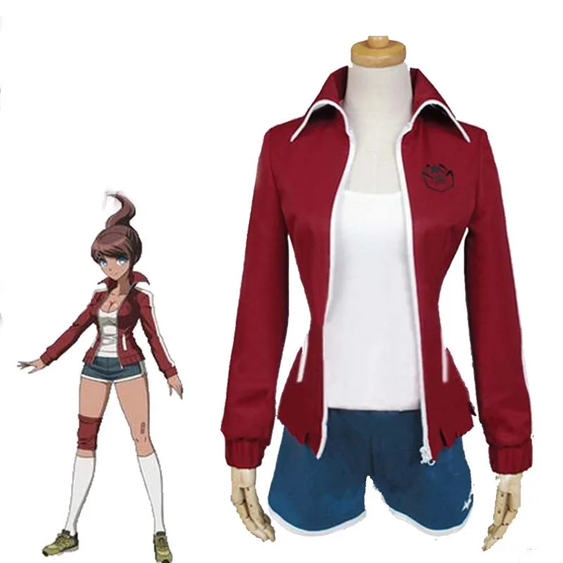 

Униформа Dangan Ronpa Danganronpa для косплея Aoi Asahina, винно-красные шорты для женщин, девочек, аниме, костюмы для косплея на Хэллоуин