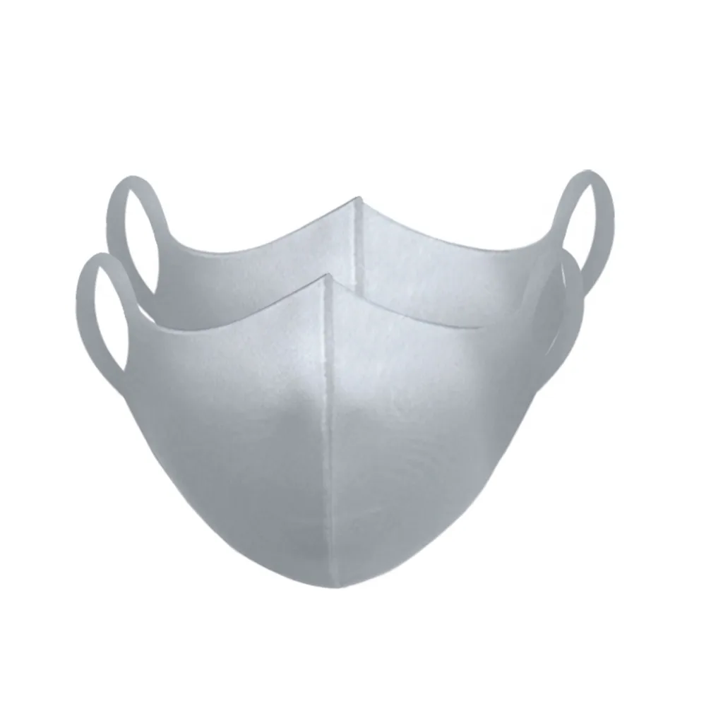 

2PCS Washable Reusable Solid Outdoor Children Mask Face Protect Fabric Washable Masks Reusable Face Cover Children