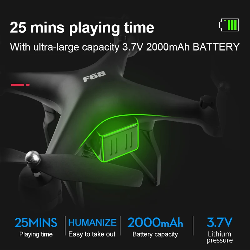 Quadcopter With Camera Adjustable HD 1080P Wifi Real Time Videos po Stable Drones For Children Dron Rc Helicoptero RC Drone 4K | Игрушки и
