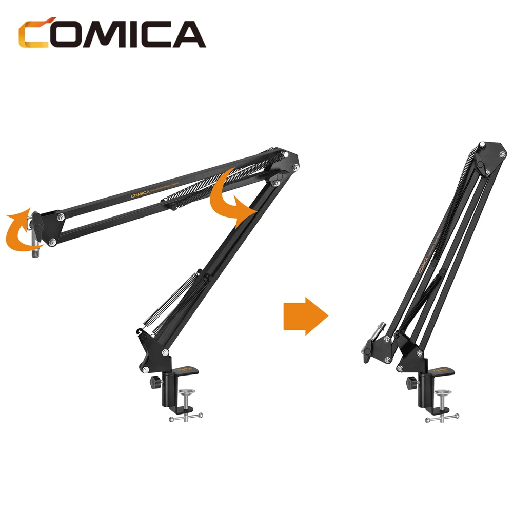 COMICA CVM-MS01 Suspension Boom Mic Stand Microphone Hanging Bracket with 3/8 and 5/8 Threaded Hole | Электроника