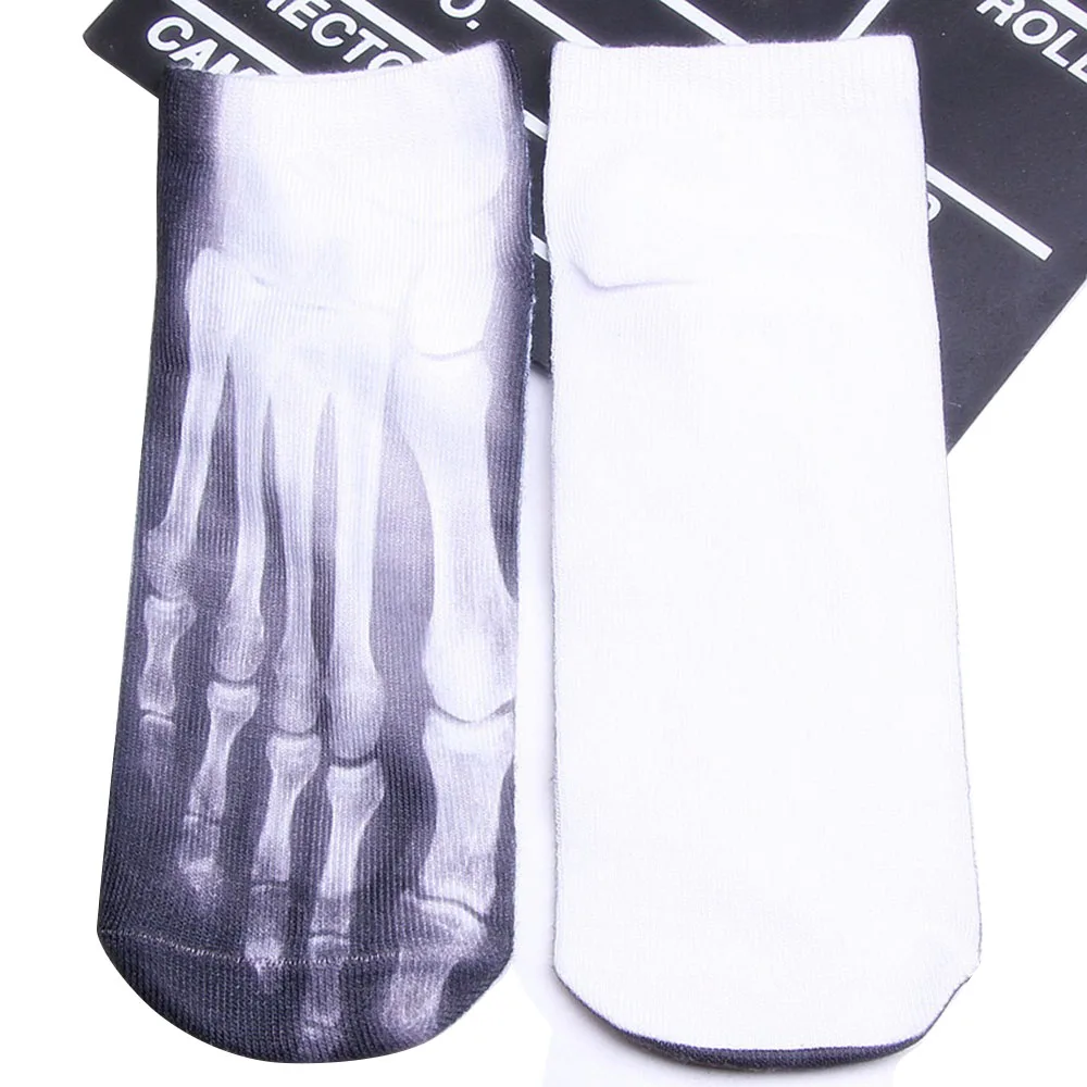 1 пара мужские носки с принтом скелета|Носки и держатели для подарков| |