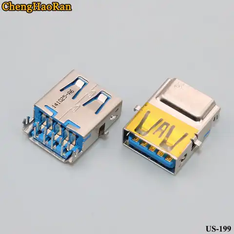 ChengHaoRan 10 шт./лот USB порт для зарядки данных для ноутбука USB 3,0 отверстие для интерфейса гнезда 9-контактный разъем тип пластины сиденья