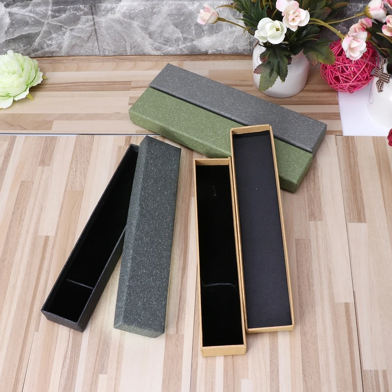 Длинная заколка для волос ожерелье браслет Подарочная коробка из крафт бумаги