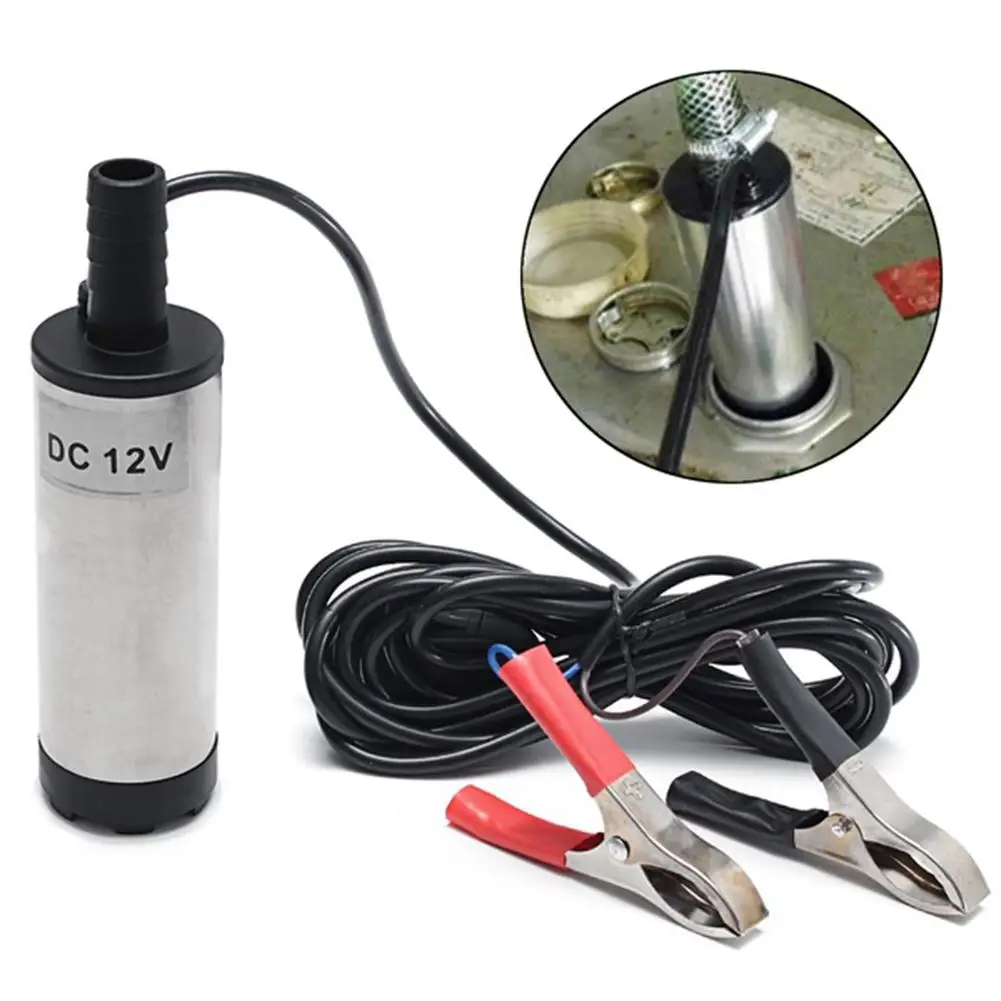 50% Лидер продаж! Портативный металлический Электрический погружной насос для перекачки топлива, воды, масла, жидкости, 12 В постоянного тока