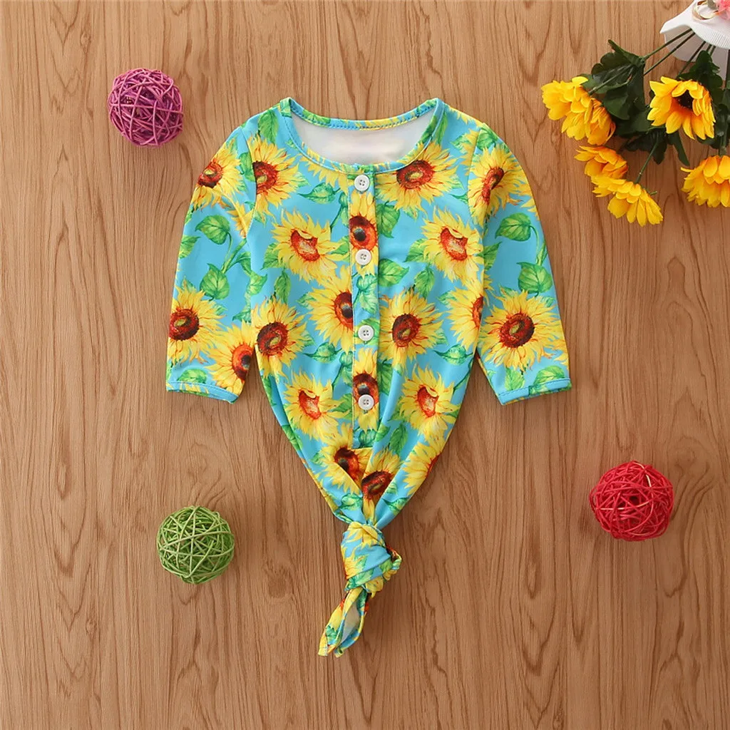 Пеленка для новорожденных муслиновое одеяло с пуговицами в виде подсолнуха