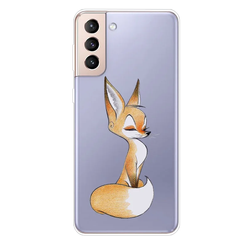 For Samsung S21 FE Case TPU Silicone Soft Clear Case for Samsung Galaxy S 21 / S21 Plus 5G Cover S21 Ultra FE Transparent Coque