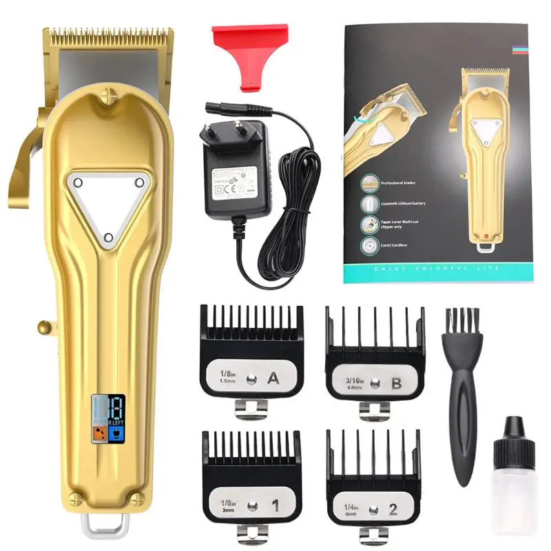 

Electric Hair Clippers Men Beard Trimmer Barber Grooming Kit Rechargeable Cordless Haircut Machine Cutting Shaver 100-240V