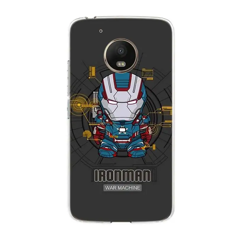 Чехол для телефона Moto G7 Модный мягкий силиконовый Железный человек Motorola G5 G6 G5s E5 Z3