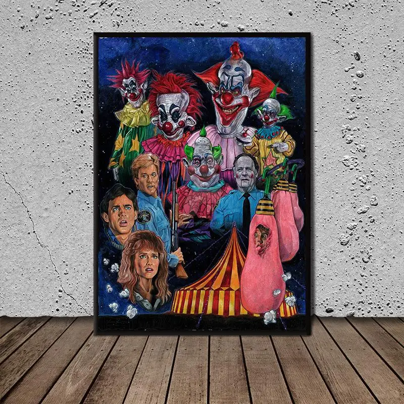 

Killer Klowns From Outer Space Poster Canvas Art Posters Prints Kitchen Theme Canvas Paintings on The Wall Art Pictures Decor