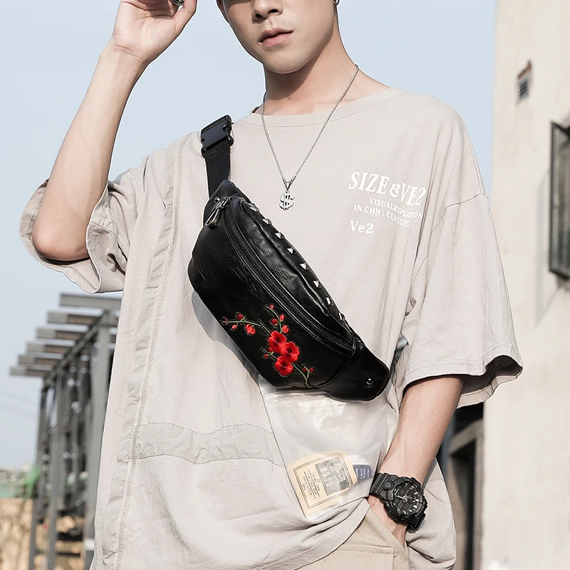 

Tidog корейская мода кожаная индивидуальная Наплечная нагрудная сумка