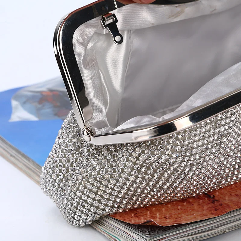 Diamond-encrusted Women Hand-made Evening Handbag Ladies Shoulder Bag Female Dinner Package Phone Pouch Bolso Bolsa For Girls |