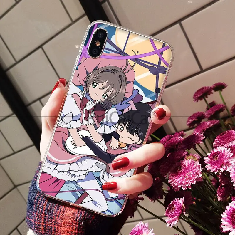 Ruicaica Cardcaptor Sakura милый аниме прозрачный мягкий чехол для телефона iPhone 6S 6plus 7 7plus 8 8Plus