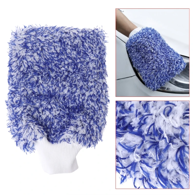 

Car Care Glove Plush Soft Microfibre Wash Mitt Microfiber Car Cleaning Detailing