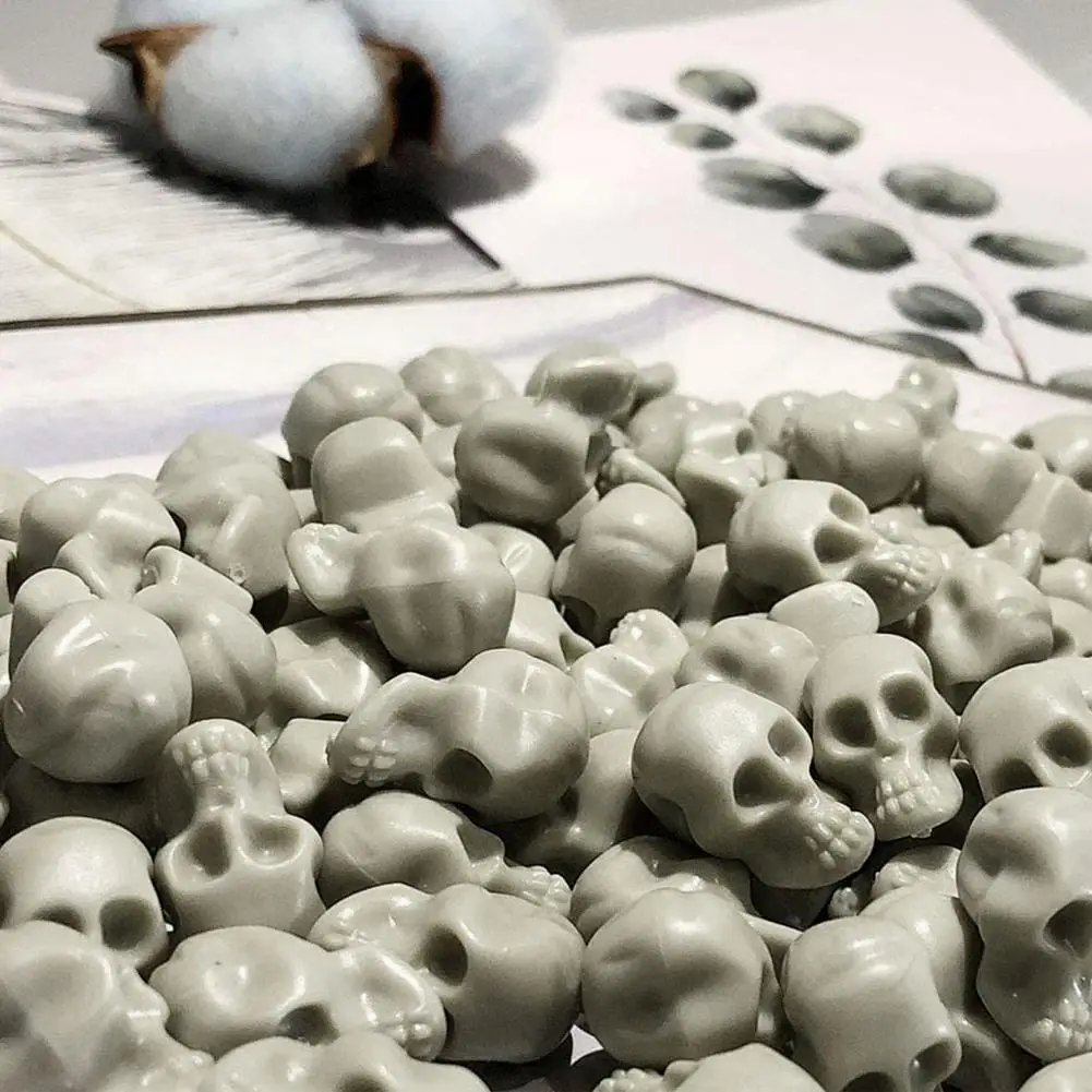 50 шт. фигурки для Хэллоуина черепа головы реалистичные и пугающие украшение