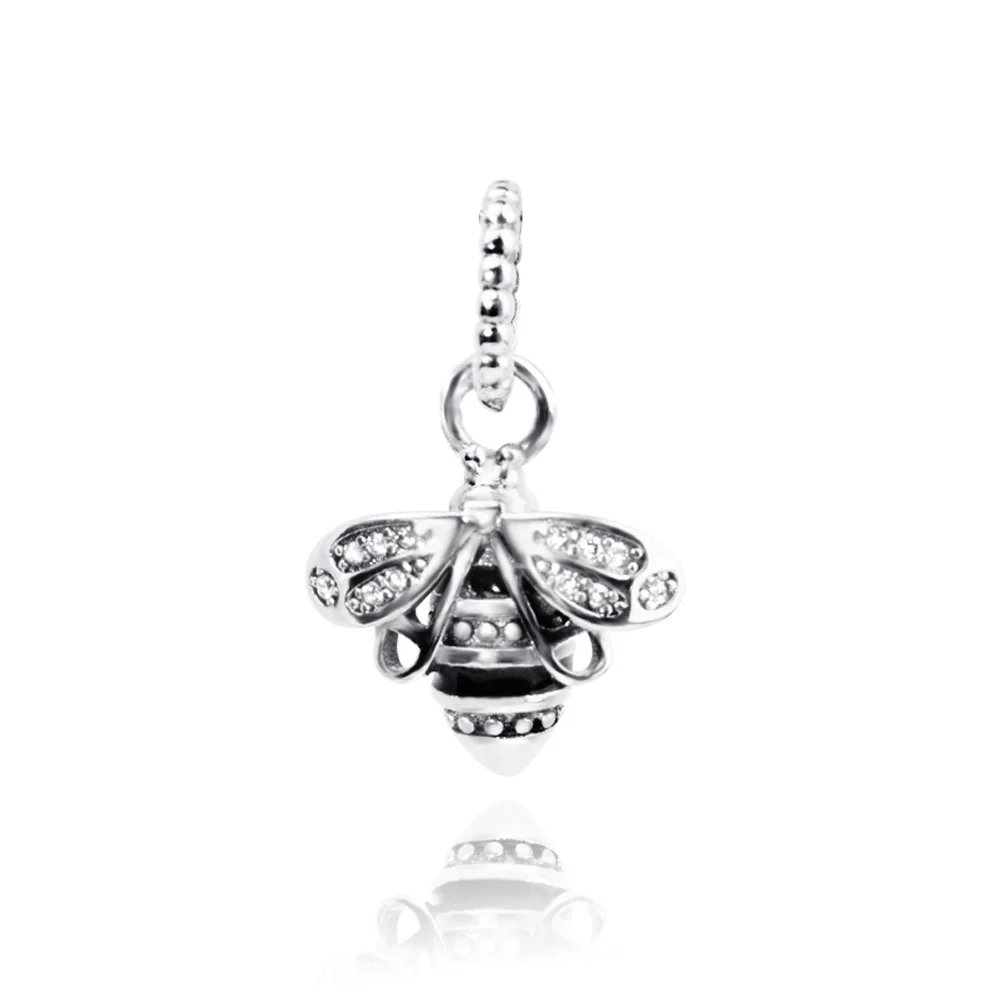 

New Arrival Spring 925 Sterling Silver Beads Queen Bee Pendant Bead Fit Original Pandora Charms Bracelet Women DIY Jewelry Gift