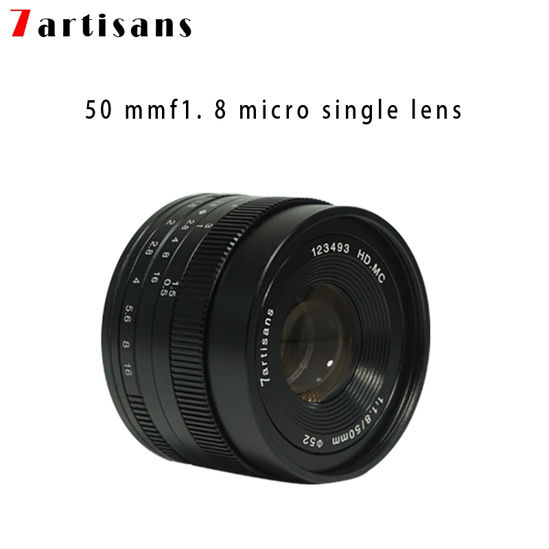 

7artisans 50 мм f1.8 портретный объектив с широкой диафрагмой и Камера Объектив Ручная фокусировка объектива APS-C для Canon EOS-M SONY E Mount FUJI FX Mount M4/3 Камера