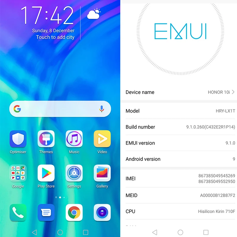 Мобильный телефон honor 20i honor 10i с глобальной прошивкой, honor 20 lite, 6,21 дюйма, Kirin 710, Восьмиядерный, разблокировка отпечаток лица