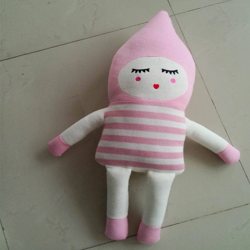 

Hot Sale Northern European Lovely Knitting Wool Animals Stuffed Plush Dolls Toys Nordic Kids Room Bed Decor Photo Props