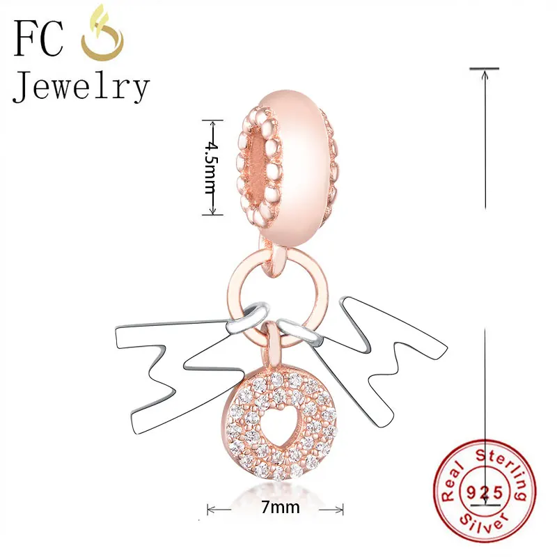 FC ювелирные изделия Подходит для оригинального браслета Pandora 925 серебро розовое
