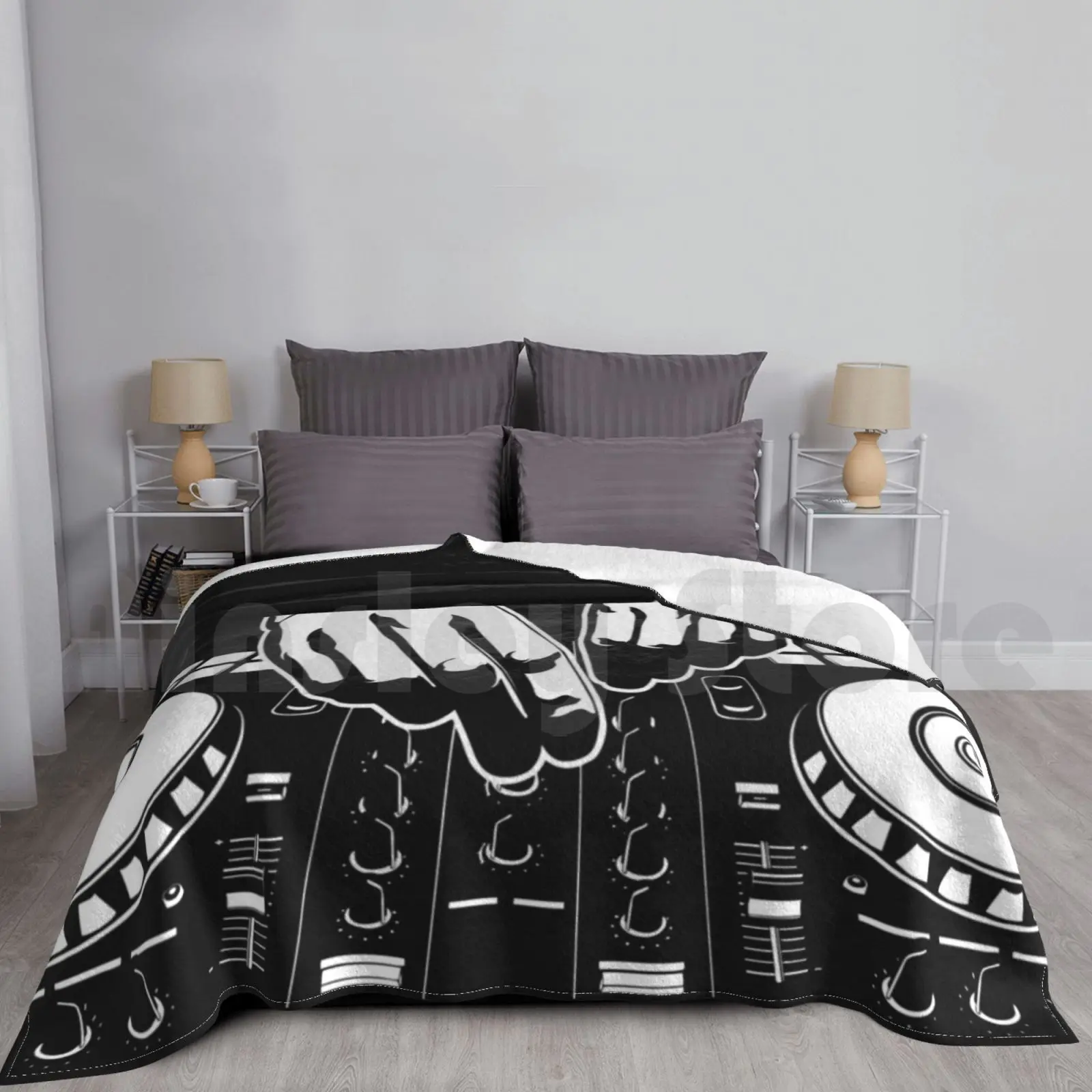 

Дисковое одеяло Dj для дивана-кровати для путешествий музыкальный Dj Edm дисковый джоки для дома музыка Музыка для любителей музыки 90s Детский вечеринка