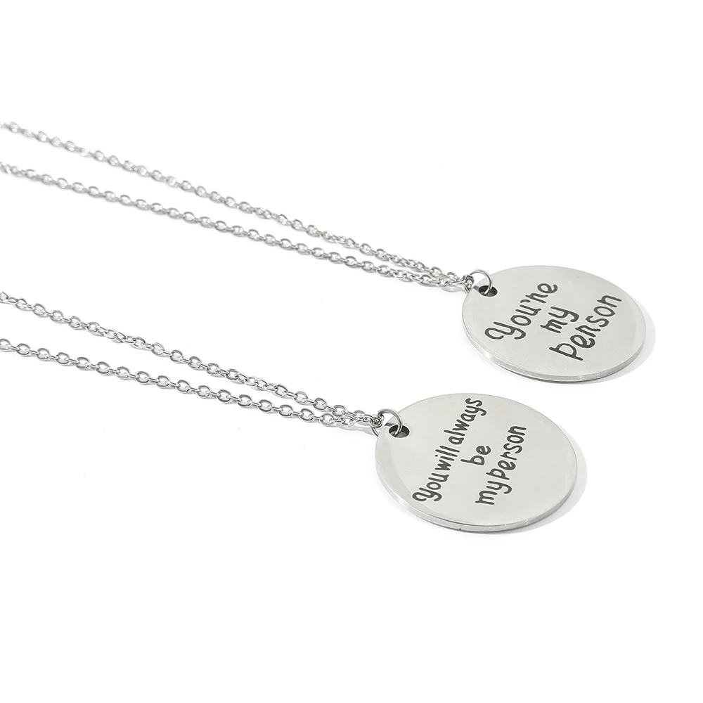 Оптовая продажа 10 штук ожерелье из нержавеющей стали You Are My One Letter подвеска в