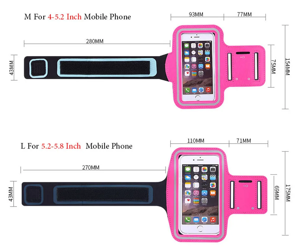 Сумки для бега нарукавник телефона с сенсорным экраном чехол сотового мужские и