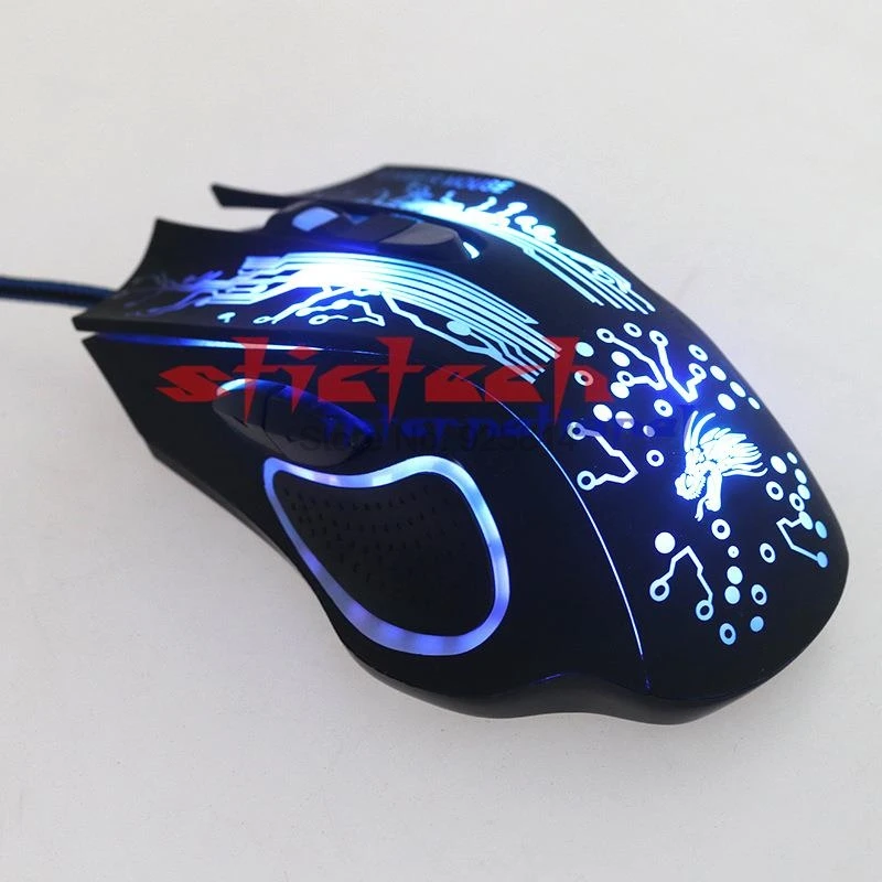 Dhl ИЛИ ems 200 шт. светодиодсветодиодный оптические 6 кнопок 6D|wired gaming mouse|gaming mousecomputer