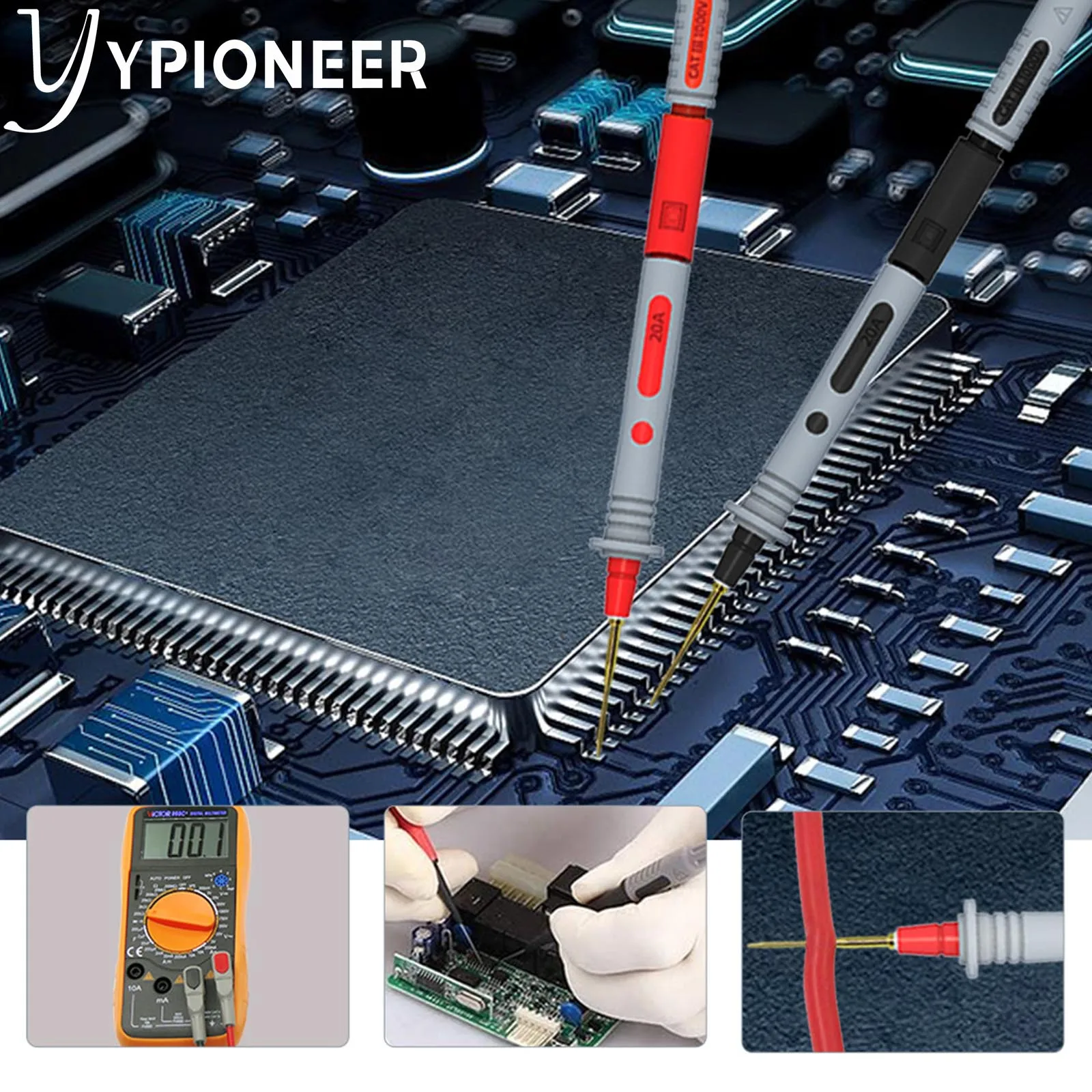 Набор измерительных щупов YPioneer P1308B с зажимами типа крокодил штекером банан и
