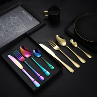 1010 stainless steel cutlery set knife fork and spoon four piece set western food knife fork and spoon gift set