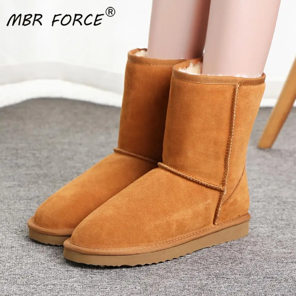MBR FORCE/ботинки в австралийском стиле Зимние теплые кожаные замшевые зимние