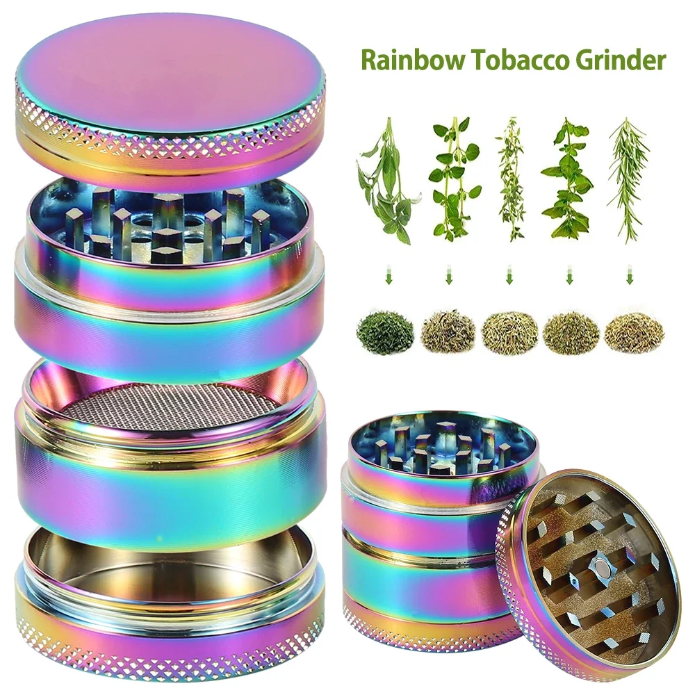 

4-layer Herb Tobacco Weed Grinder Smoking Accessories Manual Hand Grass Spice Herb Grinder Miller Crusher Machine Box Gift