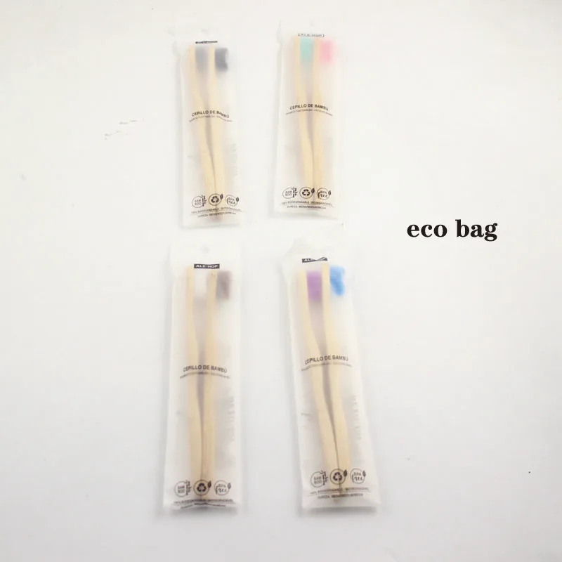 Набор бамбуковых зубных щеток для мужчин и женщин 2 шт./компл. | Красота здоровье